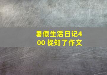 暑假生活日记400 捉知了作文